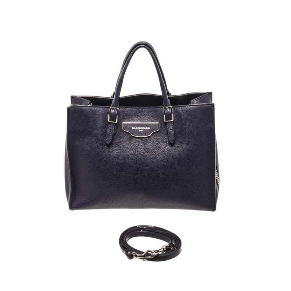 Balencaiga Navy BlueLeather 2 Way Shoulder Bag